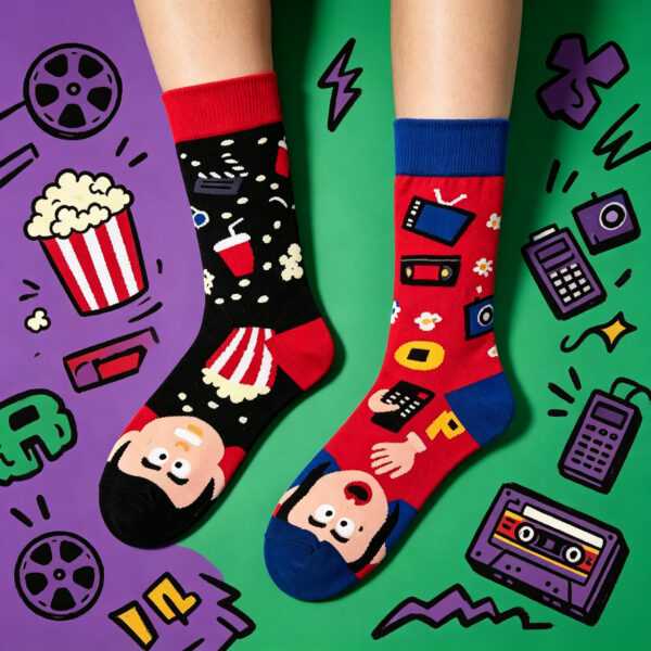 Movie Night Duo Sock