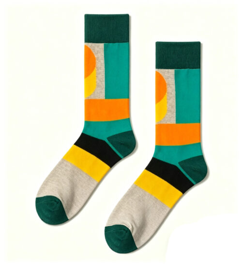 Sunset Geometry Sock