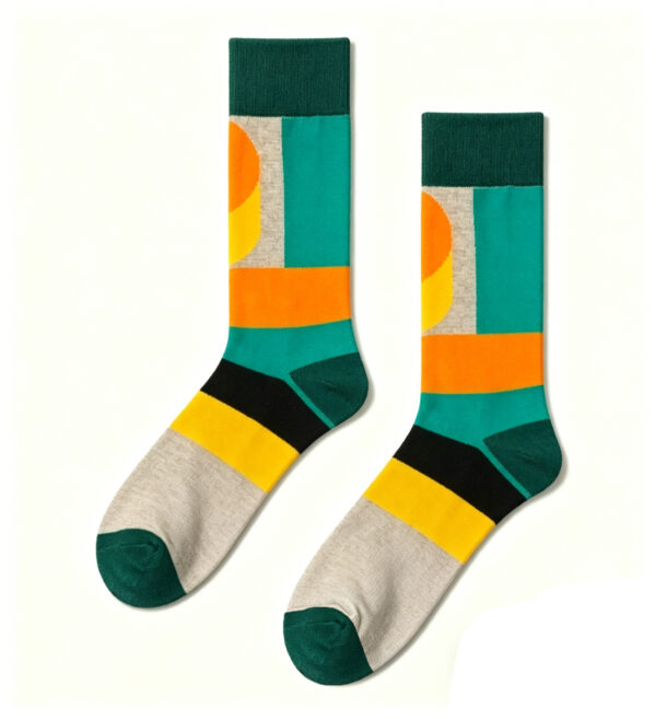 Sunset Geometry Sock