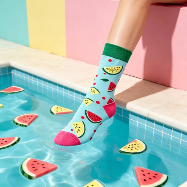 Watermelon Splash Sock
