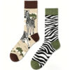 Zebra Safari Split Sock