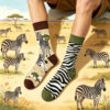 Zebra Safari Split Sock