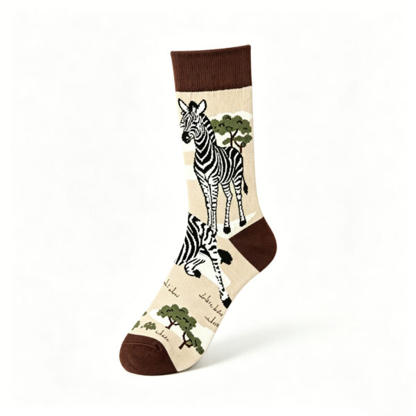 Zebra Safari Split Sock