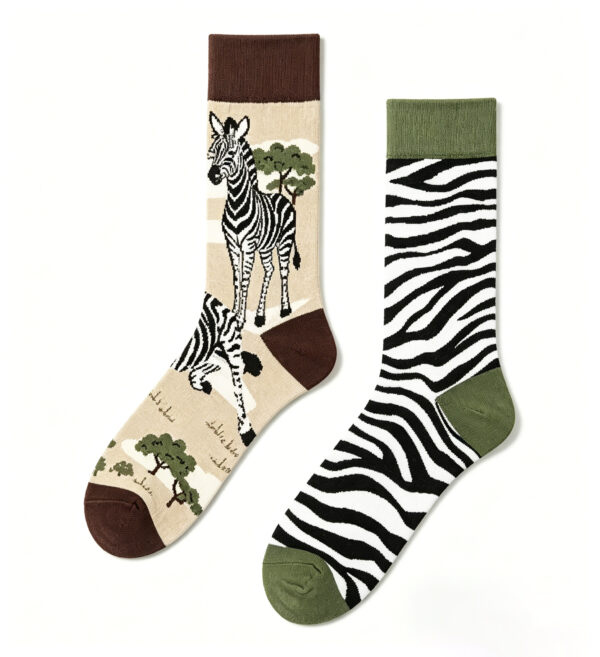 Zebra Safari Split Sock
