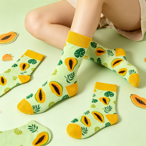 Tropical Papaya Sock